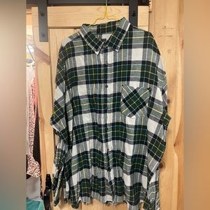 Green flannel, never worn